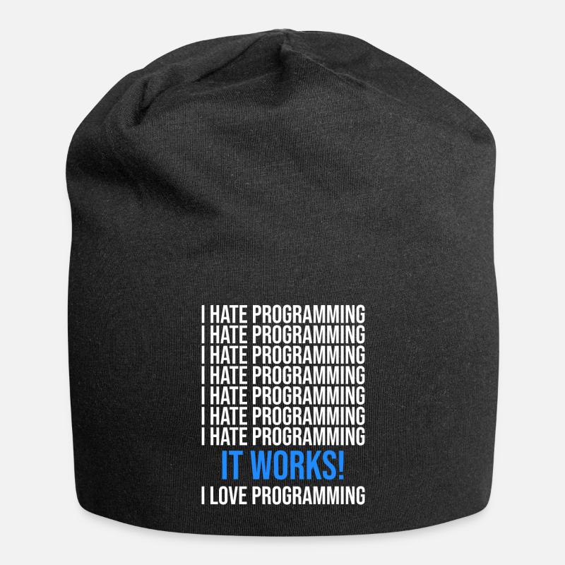 Programmierer Entwickler Programmierer Programmieren IT Computer - Jersey-Beanie - Schwarz