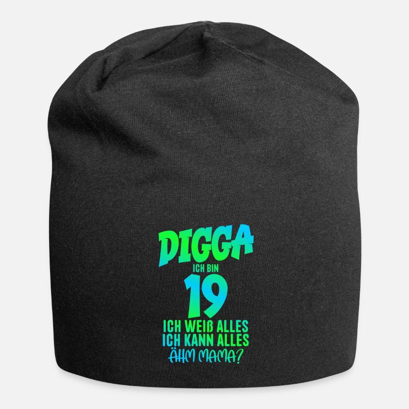 19. Geburtstag Digga ich bin 19 Ich Kann Alles - Jersey-Beanie - Schwarz