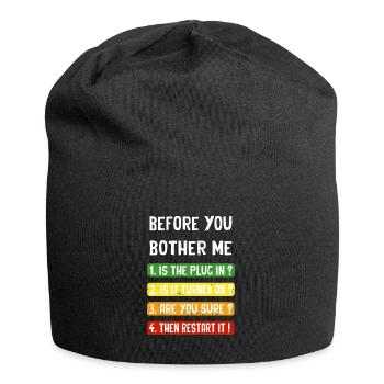 Computer Checklist - Jersey Beanie - black - Front