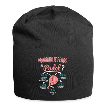 Padel gift idea - Why am I losing at Padel? - Jersey Beanie - black - Front