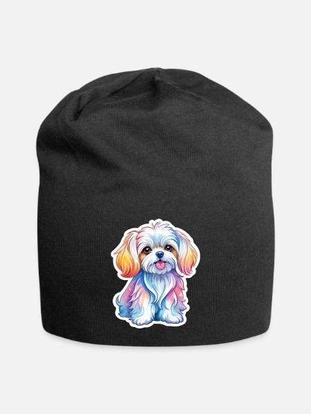 Aquarelles de Malteser - Bonnet en jersey - noir