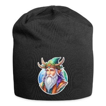 Aquarelles de druide - Bonnet en jersey - noir - Devant