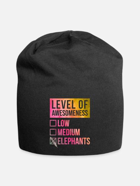 Elefant Elefant Elefant - Jersey-Beanie - Schwarz