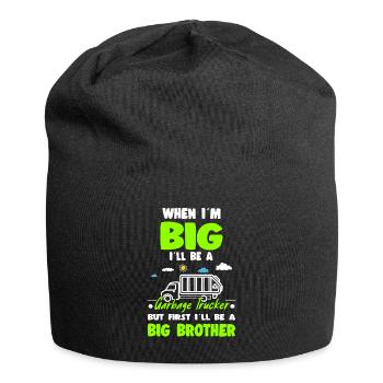 When I'm Big I'll Be an Garbage Trucker Big - Jersey Beanie - black - Front