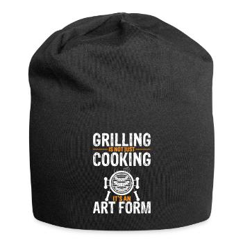 Grillen ist nicht nur Kochen, es ist eine Kunstform. - Jersey-Beanie - Schwarz - Vorne