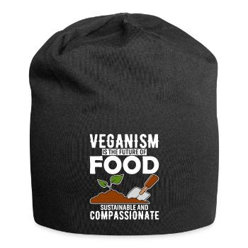 Veganism is the future of food, sustainable and co - Jersey Beanie - black - Front