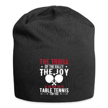Der Nervenkitzel der Rallye, die Freude über den Sieg - das - Jersey-Beanie - Schwarz - Vorne