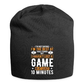 Ich sage nicht, dass ich der Beste im Tischtennis bin, aber ich - Jersey-Beanie - Schwarz - Vorne