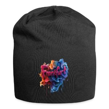 Frankfurt - Jersey-Beanie - Schwarz - Vorne