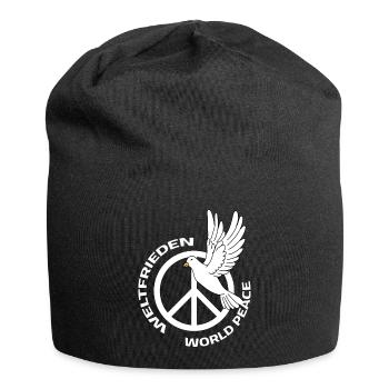 Paix dans le monde Journée mondiale de la paix Colombe de la paix - Bonnet en jersey - noir - Devant