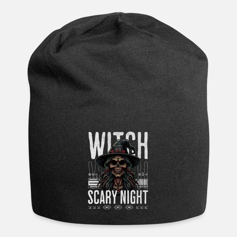 Witch Scary Night Halloween - Jersey-Beanie - Schwarz