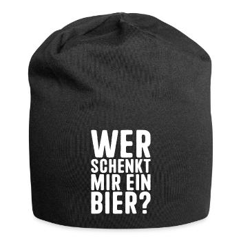 Bier Festival Mallorca Wer schenkt mir ein Bier - Jersey-Beanie - Schwarz - Vorne