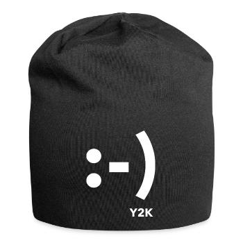 Sourire Y2K Blanc - Bonnet en jersey - noir - Devant
