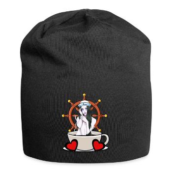 Gouvernail Maritime Barreur Marin Marin Moin - Bonnet en jersey - noir - Devant