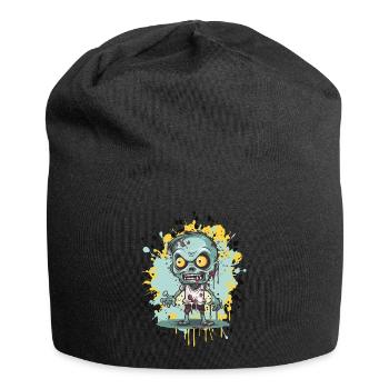 Bande dessinée de zombies - Bonnet en jersey - noir - Devant