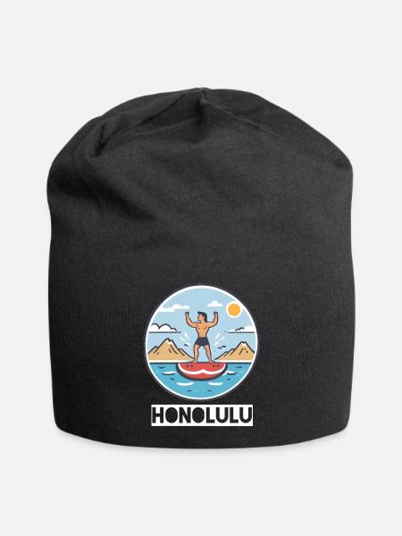 Honolulu Hawaii USA - Jersey-Beanie - Schwarz