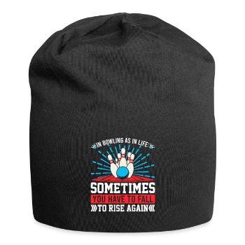 In bowling as in life: Sometimes you have to fall - Jersey Beanie - black - Front