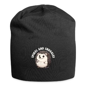 Mignon Hérisson Amoureux Drôle Hérisson Drôle Hérisson Mignon - Bonnet en jersey - noir - Devant