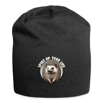 Mignon Hérisson Amoureux Drôle Hérisson Drôle Hérisson Mignon - Bonnet en jersey - noir - Devant
