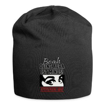 **Deine Aura** Streetwear - Jersey-Beanie - Schwarz - Vorne