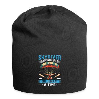 Skydiver: Das Leben Sprung für Sprung leben - Jersey-Beanie - Schwarz - Vorne
