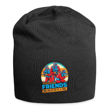 Defeating friends, one splatter at a time. - Jersey Beanie - black - Front