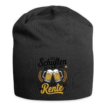 Das Schuften Hat Ein Ende – Es Lebe Die Rente - Jersey-Beanie - Schwarz - Vorne