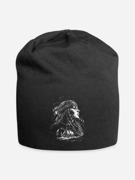 Viking Women Wikinger Kriegerin - Jersey-Beanie - Schwarz