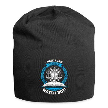 I have a law degree and a sense of humor - watch o - Jersey Beanie - black - Front