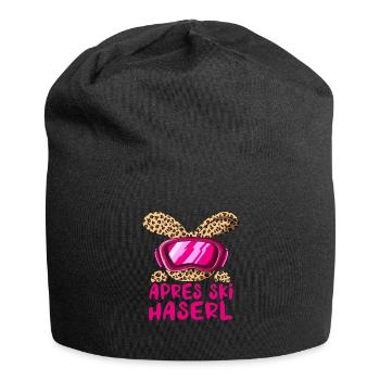 Apres Ski Haserl Hase Party Urlaub Ski Fahren - Jersey-Beanie - Schwarz - Vorne