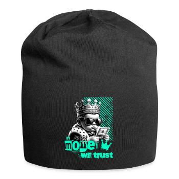 In Money We Trust With Cool Saying Motif - Jersey Beanie - black - Front