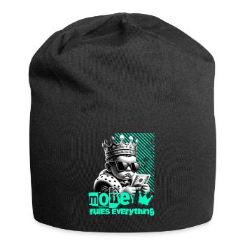 Money Rules Everything With Cool Baby King - Jersey Beanie - black - Front
