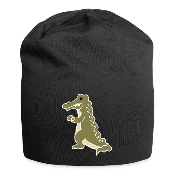 Funny & Cute Later Alligator (pas de texte) - Bonnet en jersey - noir - Devant