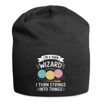 Magic of wool and creativity - Jersey Beanie - black - Front