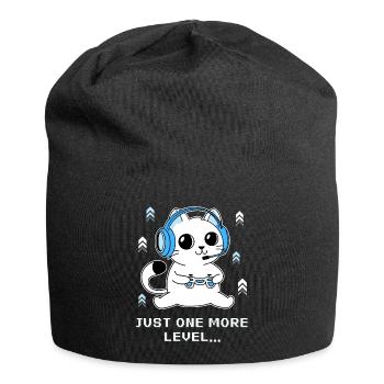 Nur noch eine Ebene - Jersey-Beanie - Schwarz - Vorne
