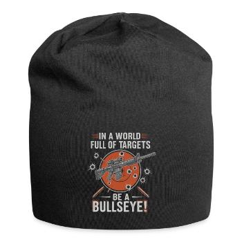 Dans un monde plein de cibles, soyez dans le mille ! - Bonnet en jersey - noir - Devant