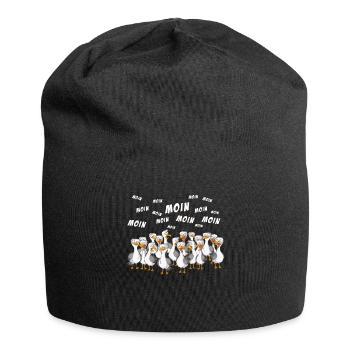 Une volée de mouettes salue en bas-allemand Moin Norden - Bonnet en jersey - noir - Devant