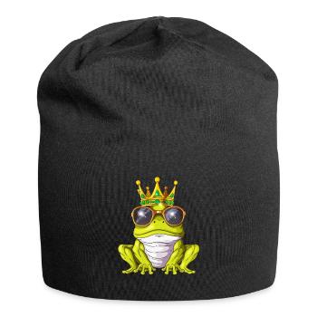 Cool Grenouille Prince Royauté Crapauds Roi Couronne - Bonnet en jersey - noir - Devant