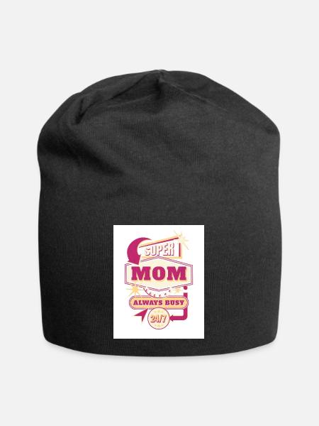 Supermom Mother s Day - Jersey-Beanie - Schwarz