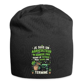 Landwirt Traktor Landwirte Ich bin Landwirt - Jersey-Beanie - Schwarz - Vorne