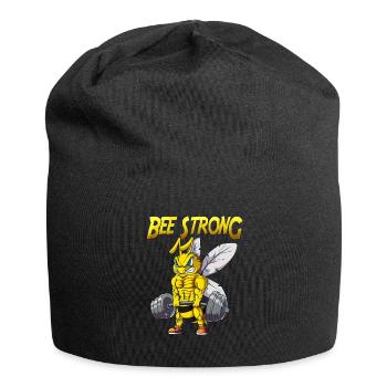 Bee Strong Weightlifter Bodybuilder Muscle Bee - Jersey Beanie - black - Front