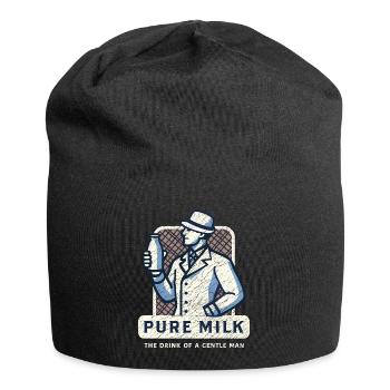 Pure Milk drink of a gentle man funny shirt ironic - Jersey-Beanie - Schwarz - Vorne