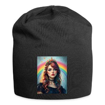 Rainbow Punk Princess - Jersey-Beanie - Schwarz - Vorne