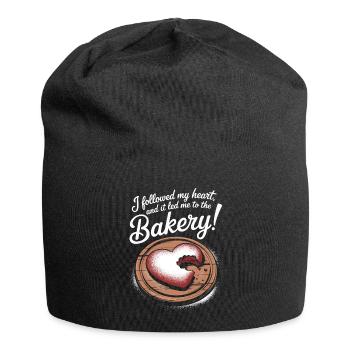 I followed my heart, and it led me to the bakery! - Jersey Beanie - black - Front