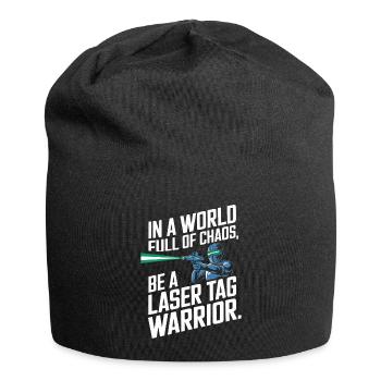 In a world full of chaos, be a laser tag warrior. - Jersey Beanie - black - Front