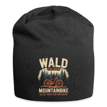 Mountainbike Downhill Berge Vintage Spruch - Jersey-Beanie - Schwarz - Vorne