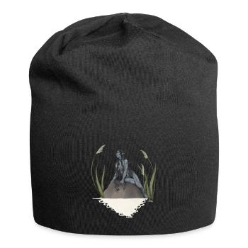 Nymph in a pond - Jersey Beanie - black - Front