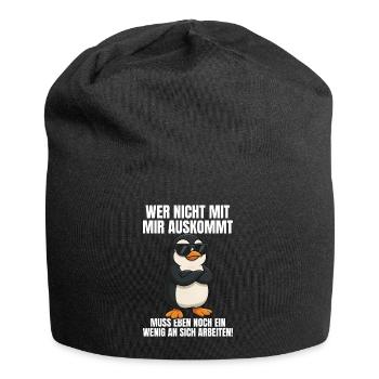 Funny Funny Saying Sayings - Jersey Beanie - black - Front