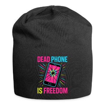 Dead Phone is Freedom - Jersey Beanie - black - Front