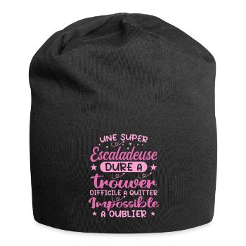 A Super Climber - Climber Gift - Jersey Beanie - black - Front